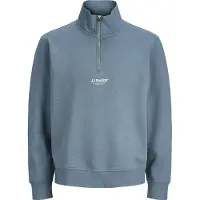 Jack & Jones Printet Sweatshirt Med Halv Lynlås