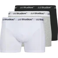 Jack & Jones Boksershorts 'JACSOHO' grå-meleret / sort / hvid