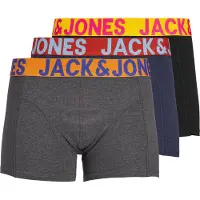 Jack & Jones Boksershorts 'JACCrazy' mørkeblå / antracit / orange / sort