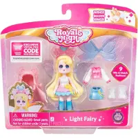 Royale High 3 Light Fairy Fashion Doll - 1 Figur med 9 modetillbehör - Virtuell artikelkod ingår - Serie 2 - Ålder 5
