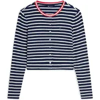 Tommy Hilfiger Cardigan 'Slim' navy / rød / hvid