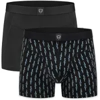 Adam Boksershorts lyseblå / sort