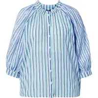 Ulla Popken Bluse blå / grøn / sort