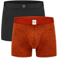 Adam Boksershorts 'Ginger Scoutmap' rustrød / sort