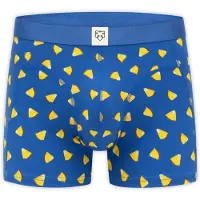 Adam Boksershorts 'Blue Pineapple Juice' blå / lysebrun / lysegul