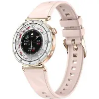 Mtp Products i222 Smartwatch til kvinder med 1.19 AMOLED-skærm - Guld / Pink
