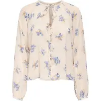 ONLY Bluse 'ONLFUSINA' creme / lyseblå / lysegul