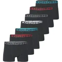 KOROSHI Boksershorts turkis / rød / sort / hvid