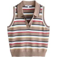 Next Sticktop mørkebeige / navy / rød / hvid