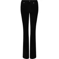 Superdry Superdrytil kvinder. W7010445A Flossede fløjlsbukser med mellemhøjt ben, sort (26/31), Casual, Bomuld