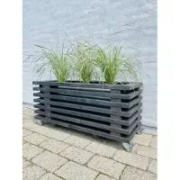 Kabeltromlen Luksus Plantekasse af Traller | Sortbejdset | 80 cm (14 Lægter) / 177 cm