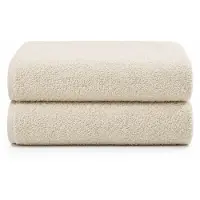 Nordisk tekstil Bomulds håndklæder - 100% bomuld - Badehåndklæder 70x140 cm - 2-pak - Natur