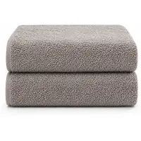 Nordisk tekstil Bomulds håndklæder - 100% bomuld - 50x100 cm - 2-pak - Lysegrå