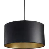 Nielsen Light Stofskærm Ø50 Cm - Sort - Guld Inderside