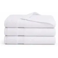 ByBorg Bambus håndklæde - 50x100 cm - Bambus/bomuld - Hvid