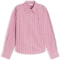 Tommy Hilfiger Bluse 'Boxy Fit' navy / lyserød / magenta / hvid