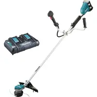 Makita DUR368APT2, 2-i-1 buskrydder og græstrimmer, 35 cm, Blad & nylonlinje, U-type håndtag, 6500 rpm, Grøn