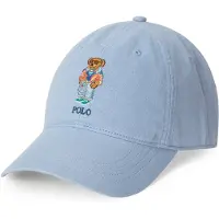 Ralph Lauren Polo Ralph Laurentil mænd. 710B14599001 Kasket i hør med blå polobjørn (OSFA), Casual, Linned