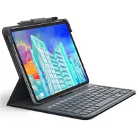 Zagg Messenger Folio 2 - Tastatur og folio-kasse (etui) - transportabel - trådløs - QWERTY - Nordisk - brunsort - for Apple 10.9-inch iPad Air