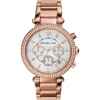 Michael Kors MK5491 PARKER Chronograph rosaguld dameur