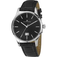 Jacques Lemans Herreur 1-1862A London Sort/Læder Ø40 mm