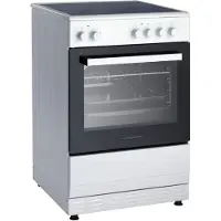 Scandomestic FCC800W - Komfur - fritstående - bredde: 60 cm - dybde: 60 cm - højde: 90 cm - med selv-rengøring - hvid