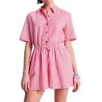 Roxy - Skidragter dame - Real Tomorrow Stripe Hibiscus Sunrise Stripe til Unisex - Størrelse M - Lyserød
