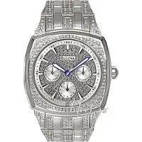 Bulova Herreur 96C002 Crystal Sølvfarvet/Stål