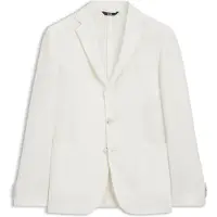 BOSS Slim fit jakke i mikromønstret stof