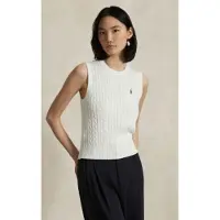 Ralph Lauren Polo Ralph Laurentil kvinder. 211971882001 Hvid vest i bomuld (XXL), Casual, Klassisk