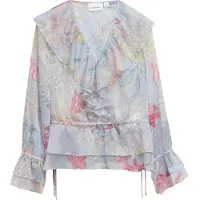 Comma Bluse creme / lyseblå / oliven / hindbær
