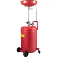Vevor spildolieaftapningstank 20 gallon transportabel olieaftapningsluftdrevet aftapning Olieskift, olieaftapningsbeholder, flydende brændstofoverførselsdræn Justerbar tragthøjde, med trykreguleringsv