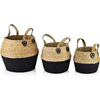 Affek Design Mondex „“ BALI KOMPLEKTAS 3 IŠLAIDOS I30x38x34cm, M28x32x28cm, S23x26x24cm