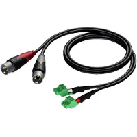 Procab CLA834 - Audiokabel - XLR3 han til 3 pin terminal blok - 1 m - afskærmet