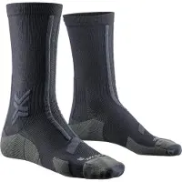 X-socks - Trail running tøj - Trailrun Discover Crew Black/Charcoal til Unisex - Størrelse 35-38 - Sort