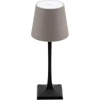Security Plus Securit LED bordlampe MILANO, ledningsfri og genopladelig, sort/grå-brun