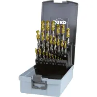 RUKO 2501215TRO N HSS-G Spiralborsæt 25 dele 1 mm, 1.5 mm, 2 mm, 2.5 mm, 3 mm, 3.5 mm, 4 mm, 4.5 mm, 5 mm, 5.5 mm, 6 mm, 6.5 mm, 7 mm, 7.5 mm, 8 mm, 8.5 mm, 9