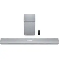 Sharp HT-SBW55121 - Q Series - lydbarsystem - til hjemmebiograf - 5.1.2-kanal - trådløs - Bluetooth - 212 Watt (Total) - satinsølv