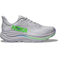 Hoka One One - Løbesko - Clifton 10 M Ash Grey/Neon Green til Unisex - Størrelse 43 1/3 - Grå