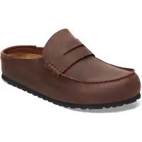 Birkenstock Birkenstocktil mænd. 1029617 Læderloafers Naples Wrapped (Regular pasform) mørkebrun (41), Fast, Ingen, Casual