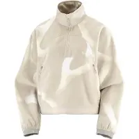 Salomon - Fleece dame - Chroma Fleece Crop HZ W Silver Cloud til UnisexUld - Størrelse S - Beige