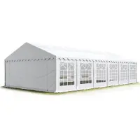 TOOLPORT 6x12m, Partytelt, PVC-teltdug, hvid