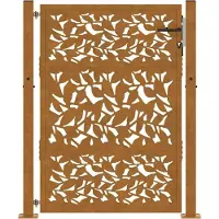 vidaXL havelåge 100x125 cm vejrbestandigt stålbladdesign
