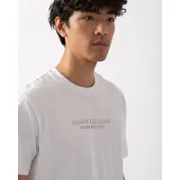 Armani Exchange A|X Armani Exchangetil mænd. XM001280AF10361U0002 Almindelig T-shirt med hvidt logo (L), Casual, Bomuld, Korte ærmer