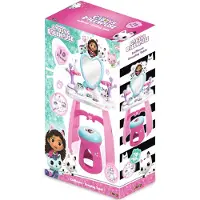 Smoby „Gabi Cat House“ didelis tualetinis staliukas su veidrodžiu ir taburete + 10 aksesuarų grožio salonas