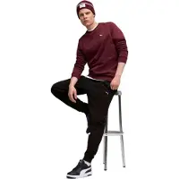 Puma Essentials Elevated Crew Sweat Suit Men, Clothing, Ruby Shimmer, S