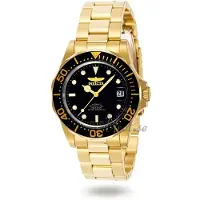 Invicta Herreur 8929 Pro Diver Sort/Gul guldtonet stål Ø40 mm