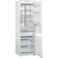 Scandomestic CBI267NFWD - Køleskab/fryser - bund-fryser - til indbygning - niche - bredde: 56.4 cm - dybde: 57 cm - højde: 177.3 cm - 267 liter - Klasse D - hvid