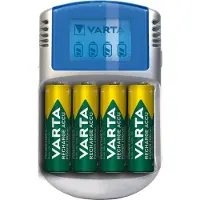Varta Power Play LCD Charger - 2-4 t batterioplader - (for 4xAA/AAA) + AC-strømadapter + bilstrømsadapter 4 x AA type - 2700 mAh