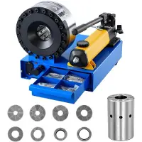 Vevor hydraulisk slangekrympetang til højt tryk, manuel slangekrimptang med 8 bakker og 0,24"-1,1" krympeområde, velegnet til lav- og højtryksolierør, gas-/vand-/auto-AC-slanger og kabelsamlinger